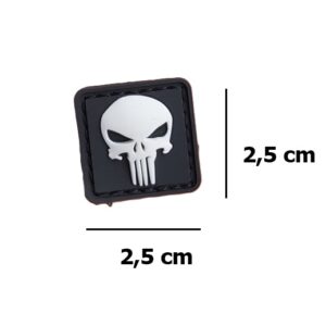 101 INC PUNISHER SKULL MINI PVC Patch - 2,5 x 2,5 cm