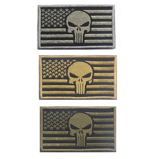 USA FLAG WITH PUNISHER PATCH