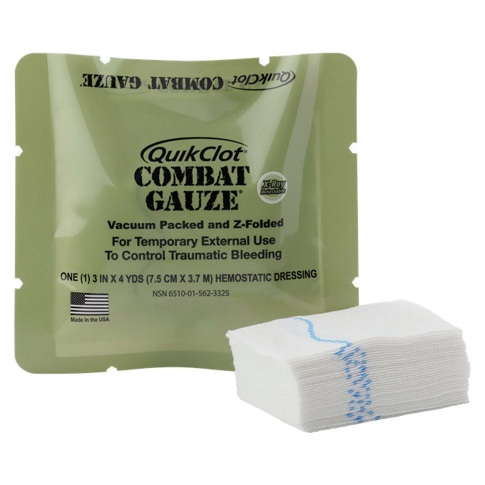QUIKCLOTE COMBAT GAUZE -Garza emostatica z-folded