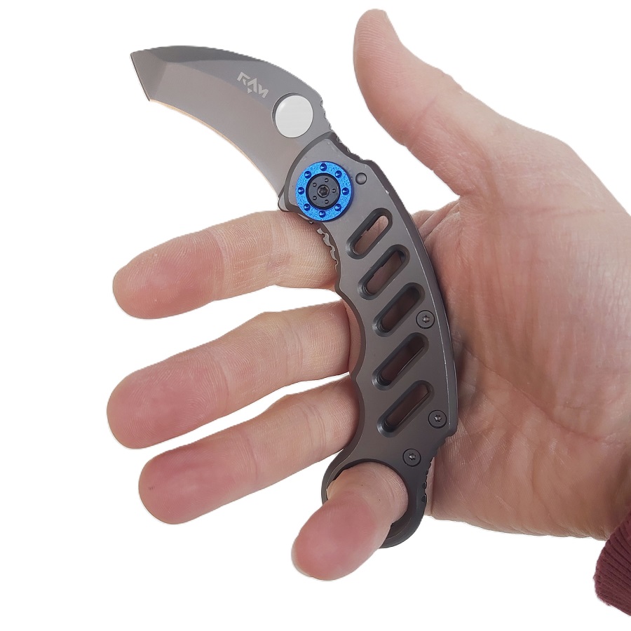 RAM KARAMBIT BLUE Folding Knife (R40112) - Image 4
