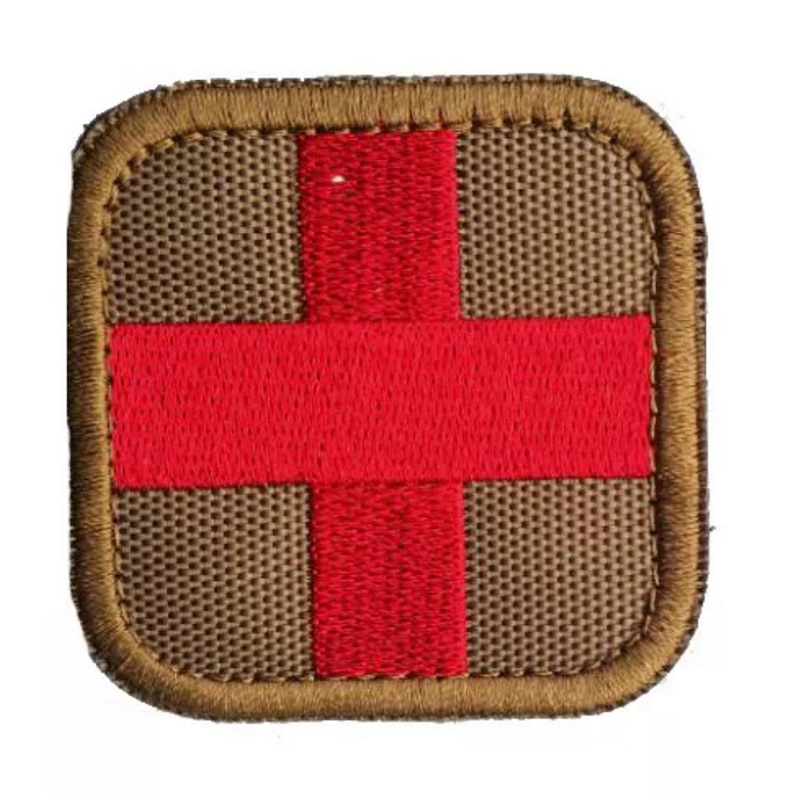 Medic cross coyote patch - ricamata