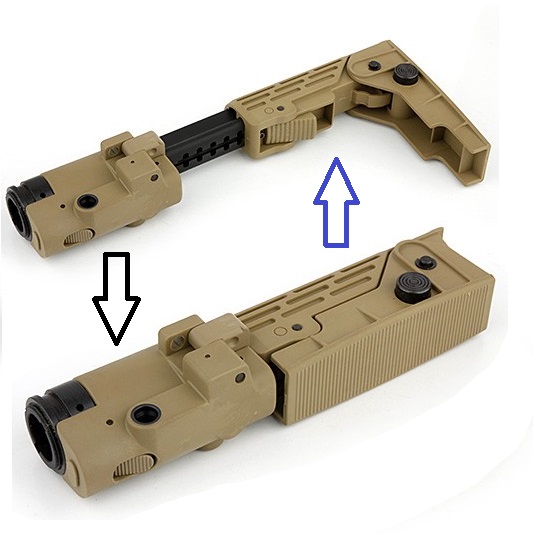 Retractable Folding Buttstock Coyote per M4/Sr16/SR25