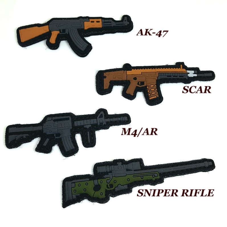 RIFLE GUN - PVC patch - con velcro sul retro