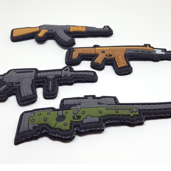 RIFLE GUN - PVC patch - con velcro sul retro - immagine 2