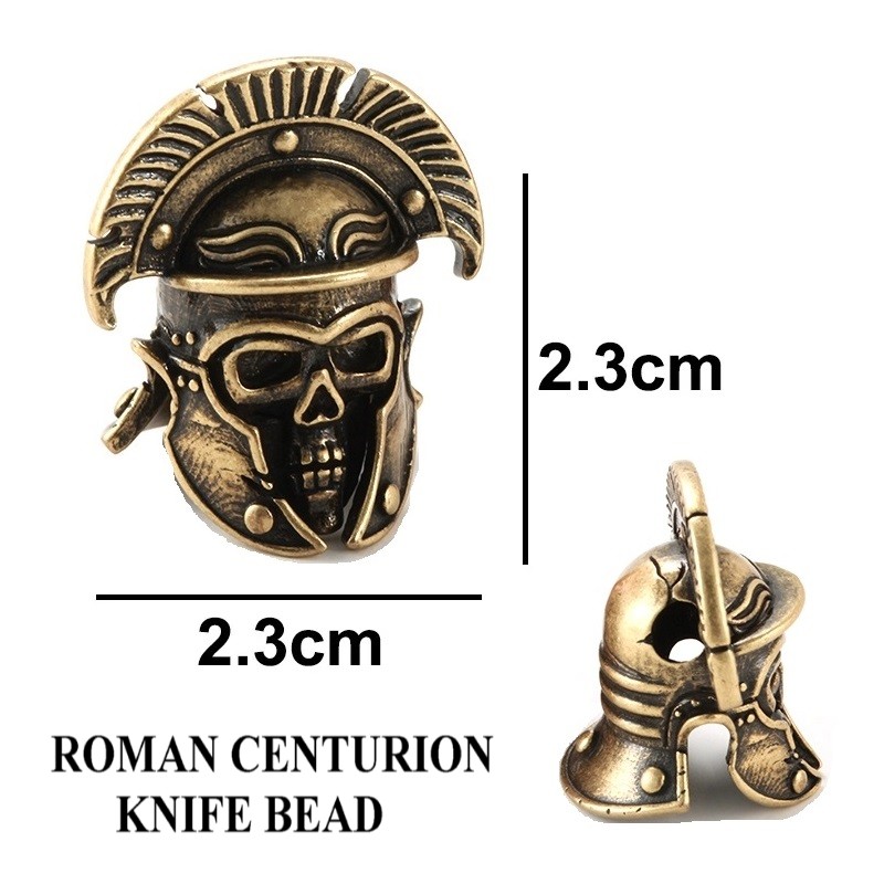ROMAN CENTURION SKULL METAL KNIFE BEAD