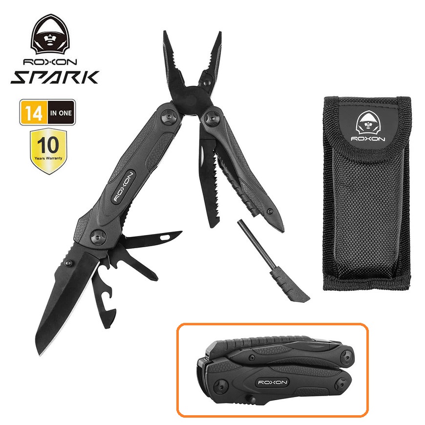 ROXON Multitool Sparkle with Firestarter Black CM1349
