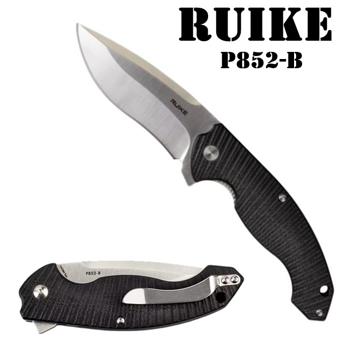 RUIKE Folding Pocket Knives Black P852-B