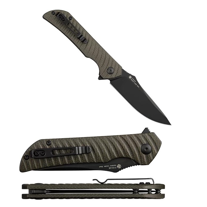 Ruike D123-MG Foldable Knife Olive - Image 2