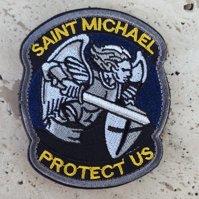 SAINT MICHAEL-PROTECT US BLU PATCH