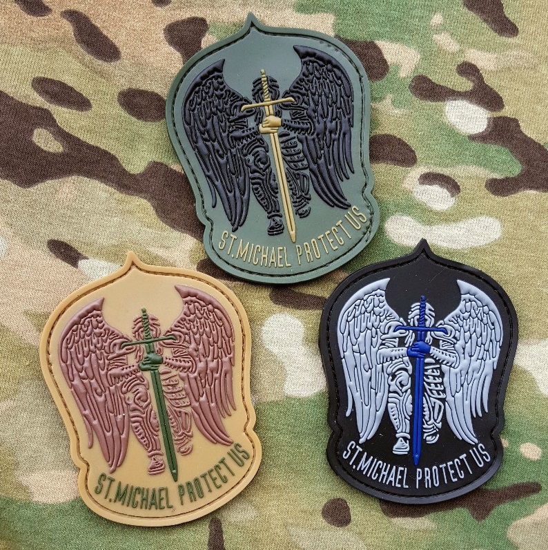Saint Michael Protect Us - PVC patch - new style
