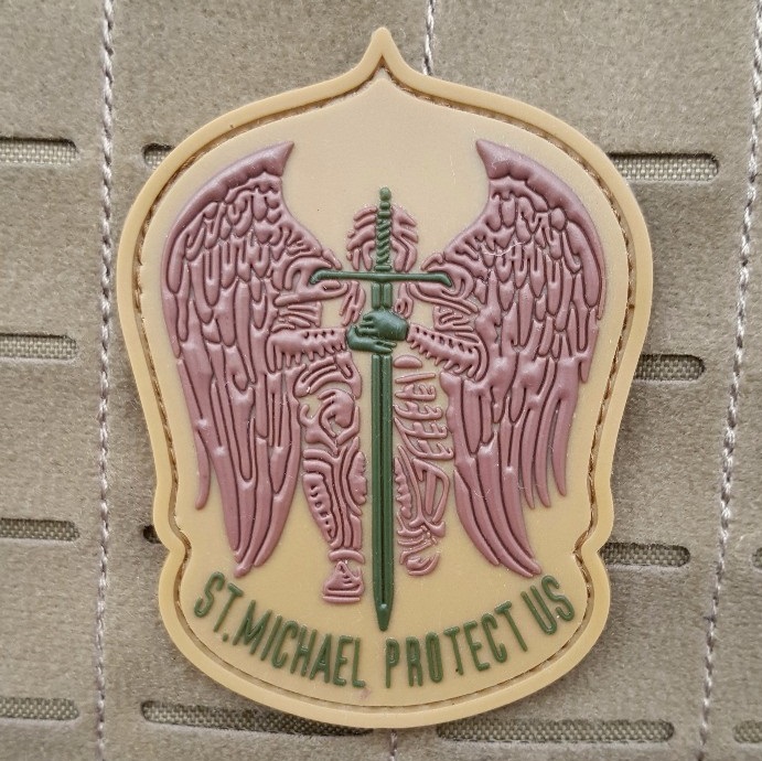 Saint Michael Protect Us - PVC patch - new style - immagine 4