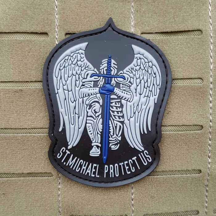 Saint Michael Protect Us - PVC patch - new style - immagine 2