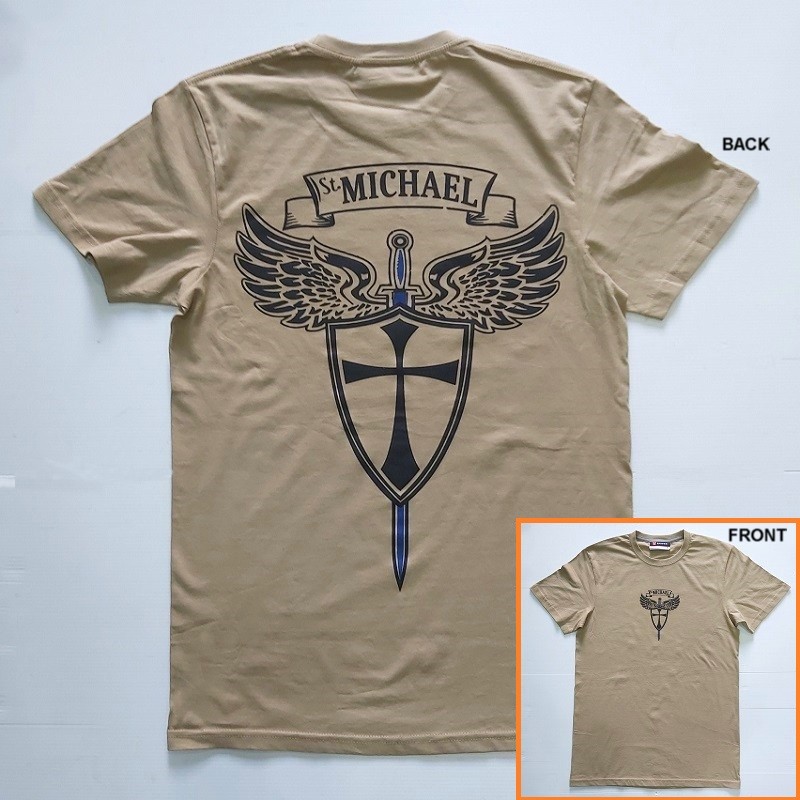 SAINT MICHAEL THIN BLUE LINE - T-shirt Coyote