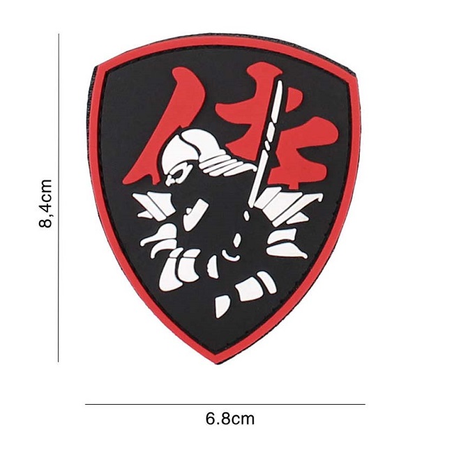 101 INC. SAMURAI SHIELD PVC PATCH RED