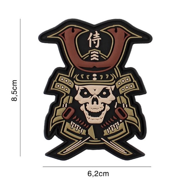 101 INC SAMURAI SKULL MULTICOLOR PVC Patch