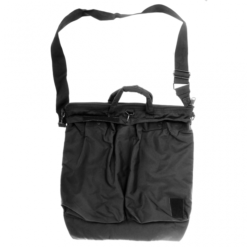 Borsa porta casco con tracolla nera