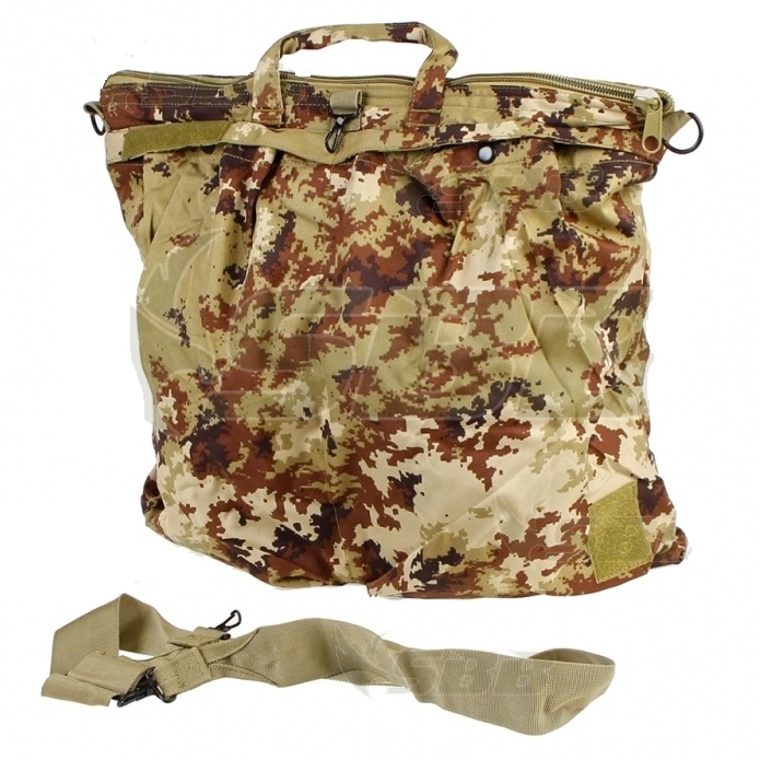 Borsa porta casco con tracolla vegetato