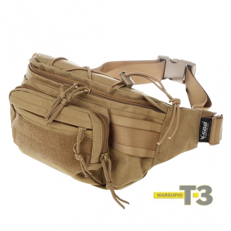 SBB T3 Marsupio coyote brown - con supporto pistola