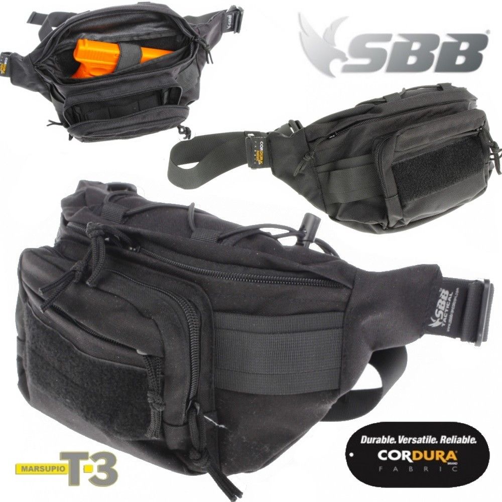 SBB T3 Marsupio nero - con supporto pistola