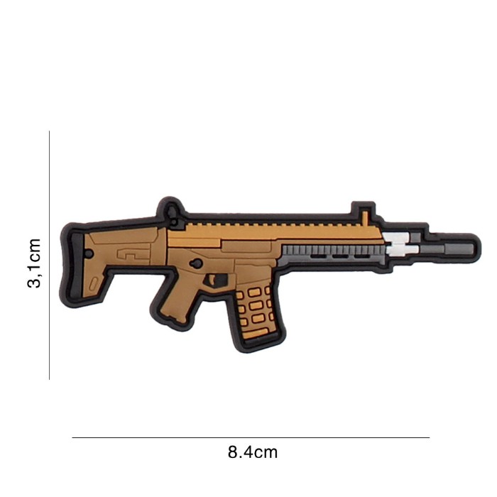 RIFLE GUN - PVC patch - con velcro sul retro - immagine 4