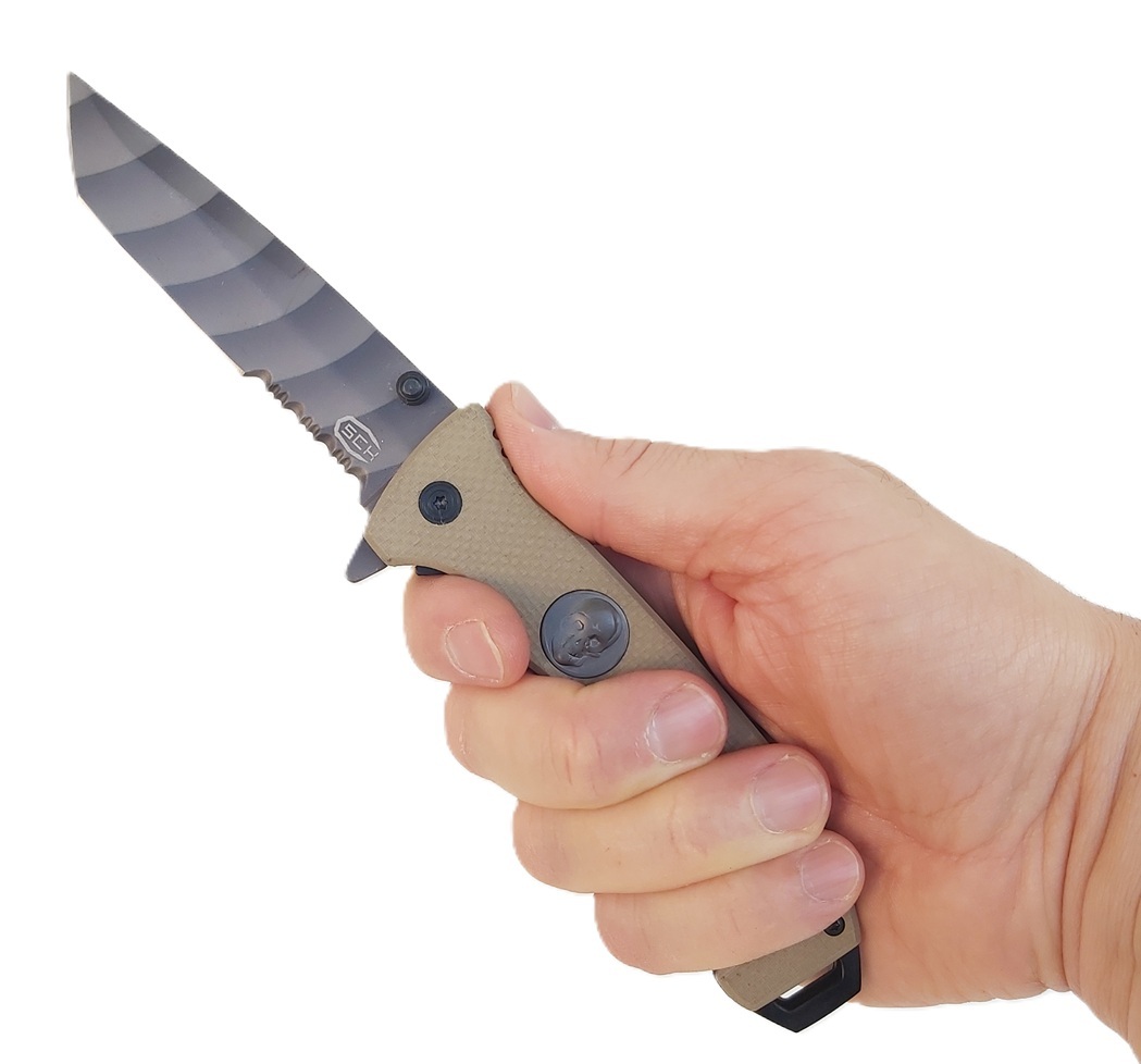 SCH Desert Death Pocket Knife - camo blade - Image 2