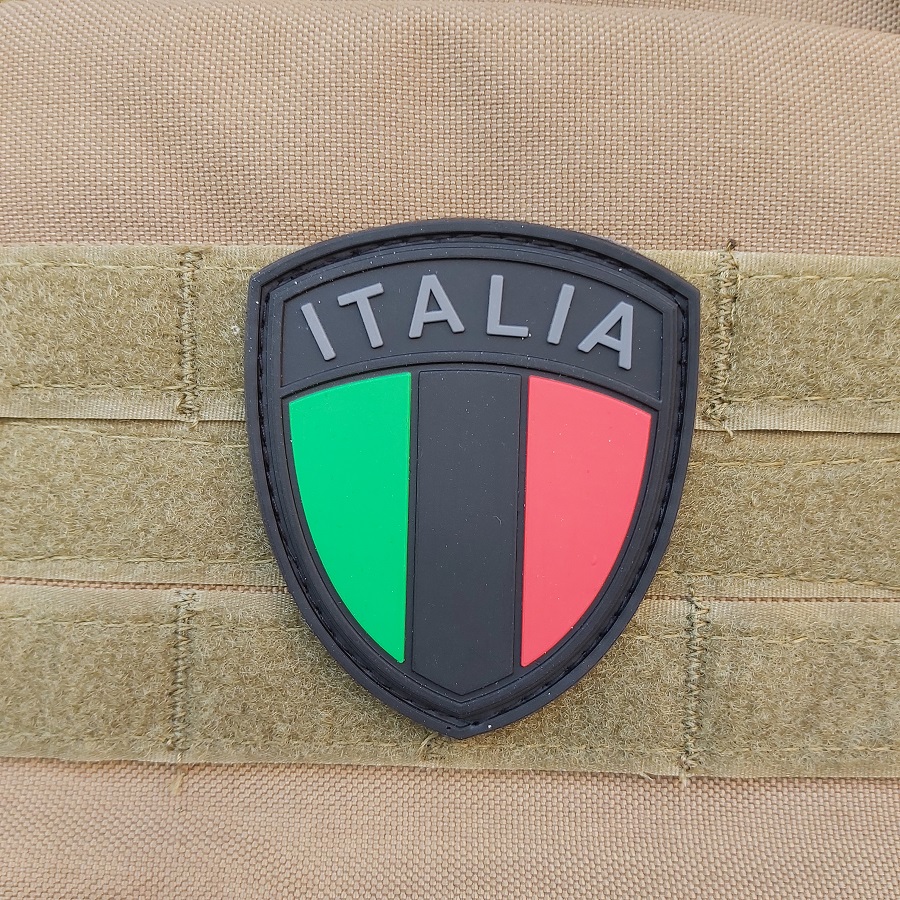 Scudetto Italia PVC bassa visibilità nero