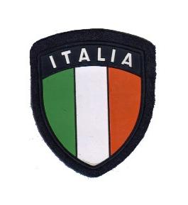 Scudetto Italia plastica bordo blu navy