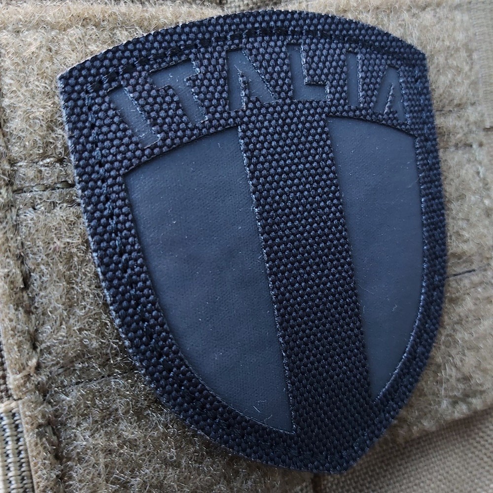 ITALIA SHIELD PATCH INFRARED REFLECTIVE BLACK - Laser cut design - Scudetto Italia infrarossi - Image 2