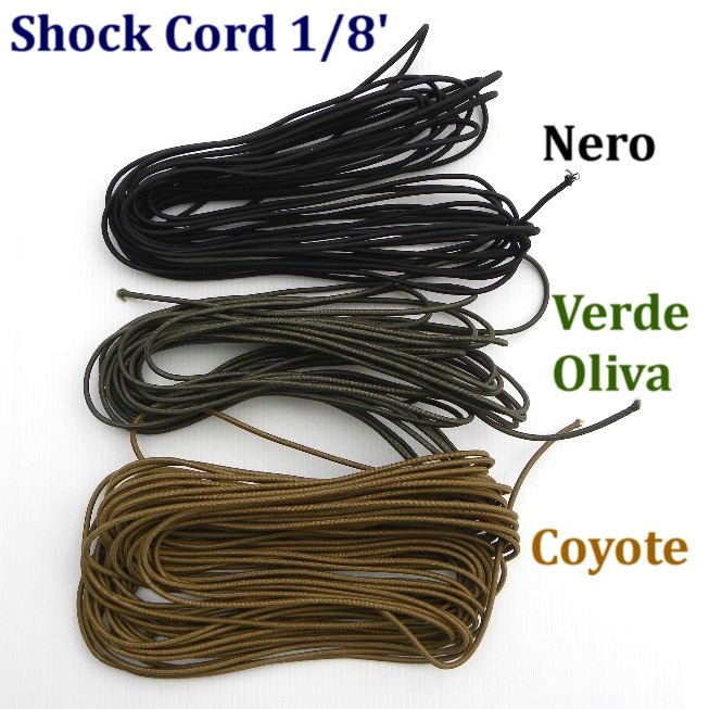 Shock cord - cordino elastico da 1/8" e 3/16"