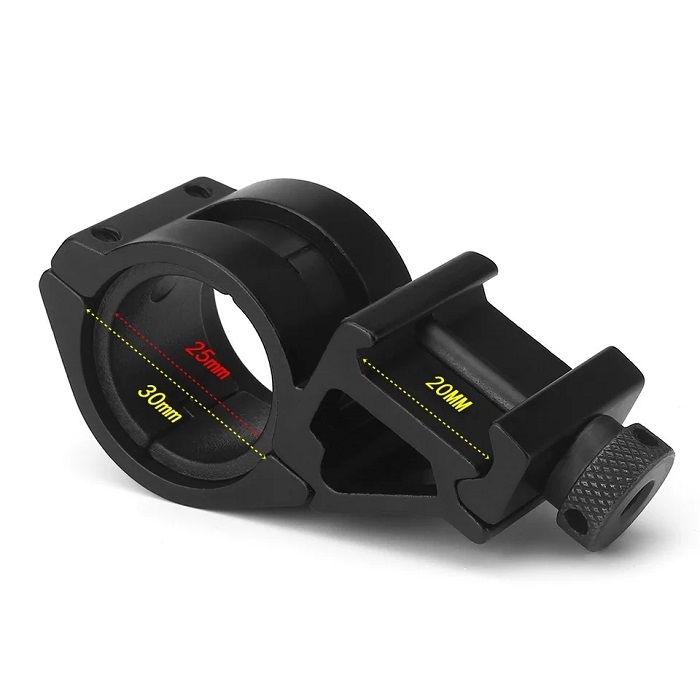 Side Flashlight Mount - metal - black - immagine 2