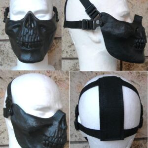 Skull black sottomaschera plastica nero
