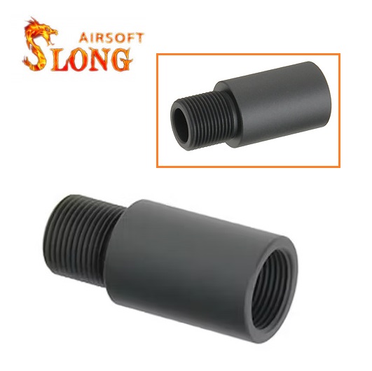 SLONG AIRSOFT OUTER BARREL EXTENSION 26MM BLACK (SL00341) filettatura 14mm sinistra