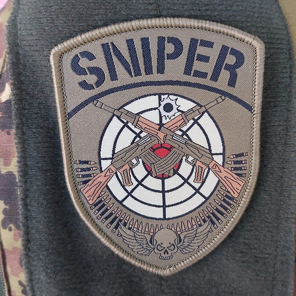 SNIPER SHIELD Patch coyote - con velcro sul retro - Image 2