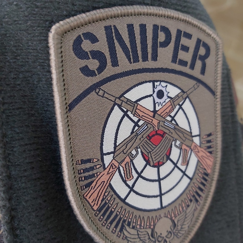 SNIPER SHIELD Patch coyote - con velcro sul retro - Image 3
