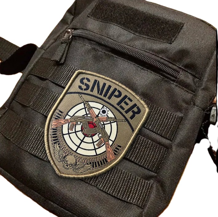 SNIPER SHIELD Patch coyote - con velcro sul retro - Image 4
