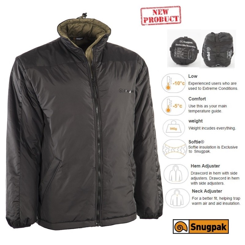 SNUGPAK SLEEKA REVERSE ELITE BLACK/OLIVE JACKET