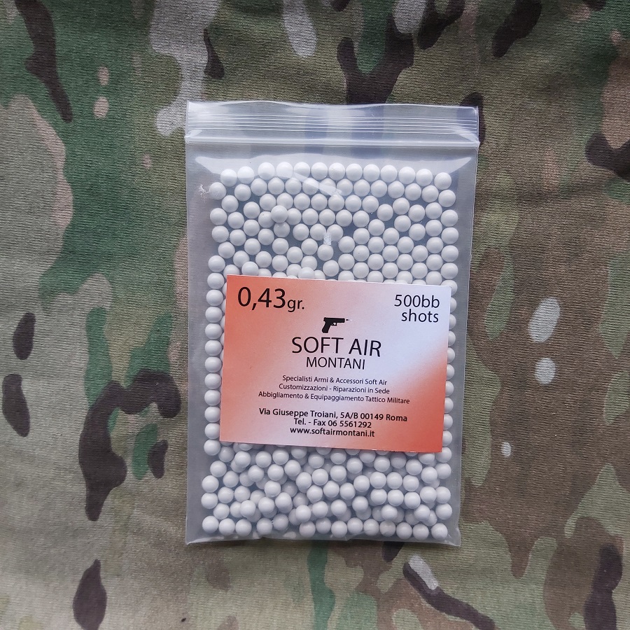 SOFTAIRMONTANI PALLINI  BIANCHI 0,43gr - 500BB