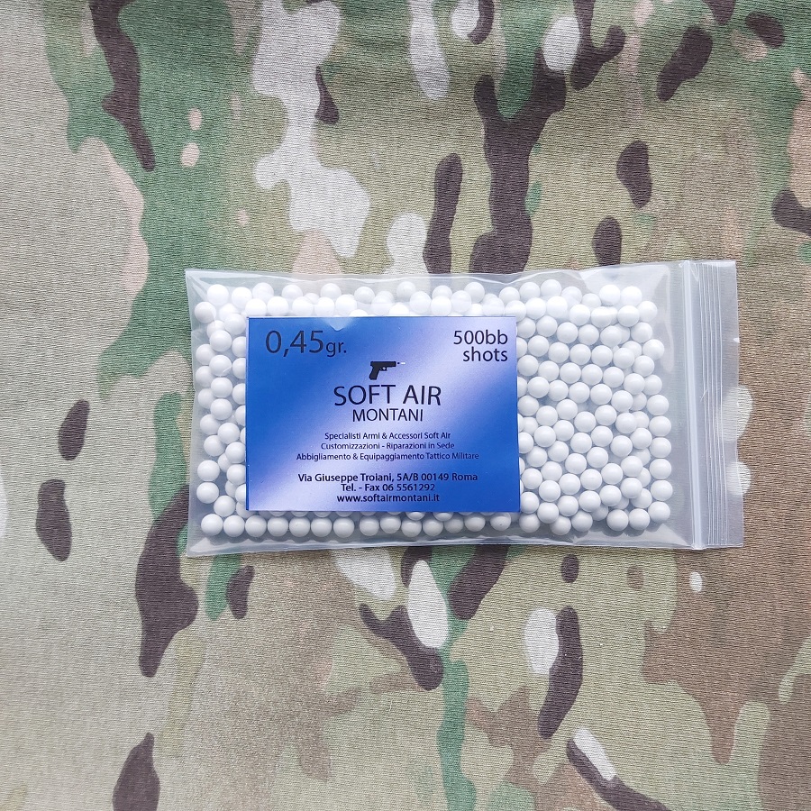 SOFTAIRMONTANI PALLINI  BIANCHI 0,45gr - 500BB