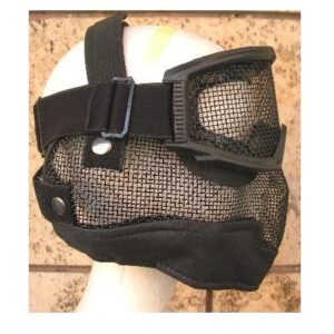 Combinazione Goggle a rete+ sottomaschera a rete con orecchie nero