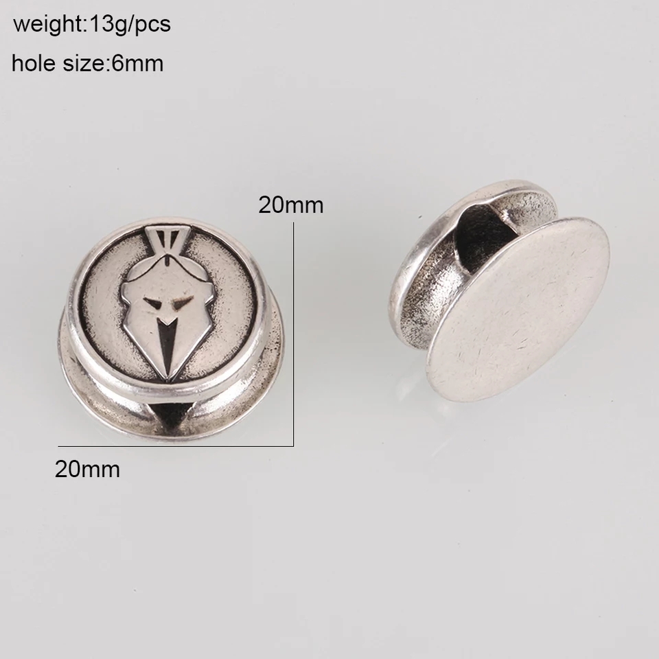 Spartan Helmet Shield Bead in metallo - immagine 2