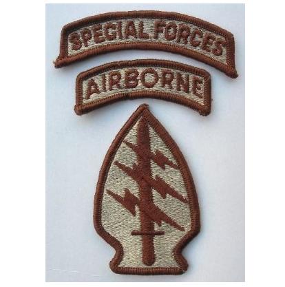 Special Forces desert complete set patch+2 tab