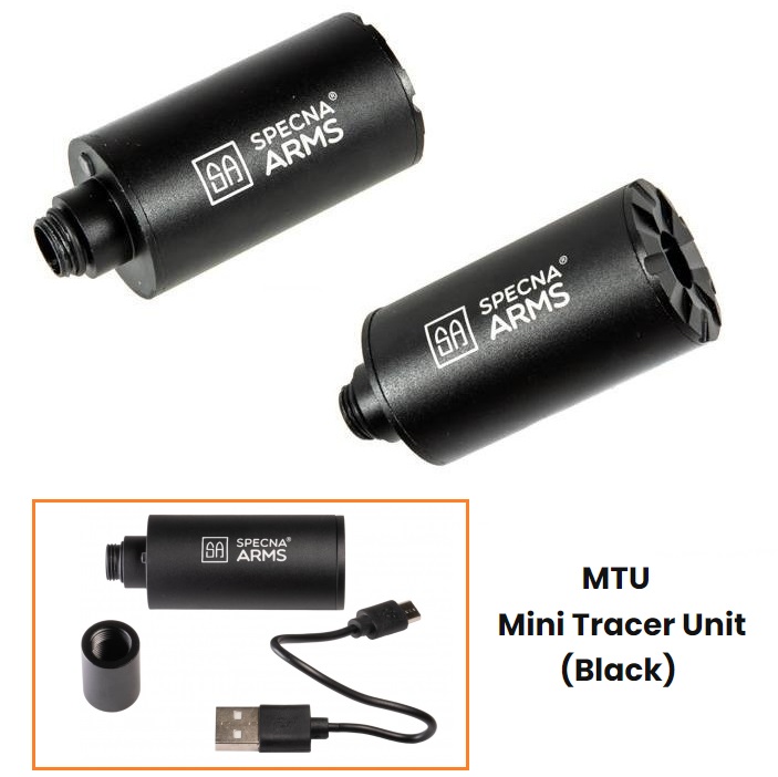 Specna Arms Silenziatore MTU Mini Tracer Unit Black