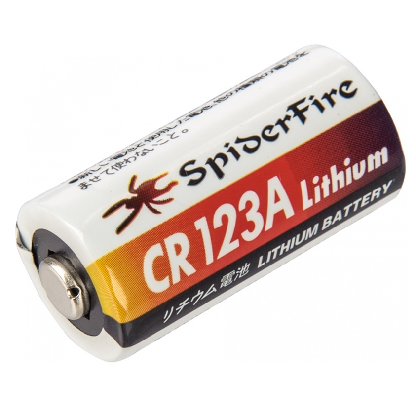 Spiderfire CR123A 3V 1300 mAh Lithium Non-Rechargeable Battery- CR123 batteria al litio non ricaricabile
