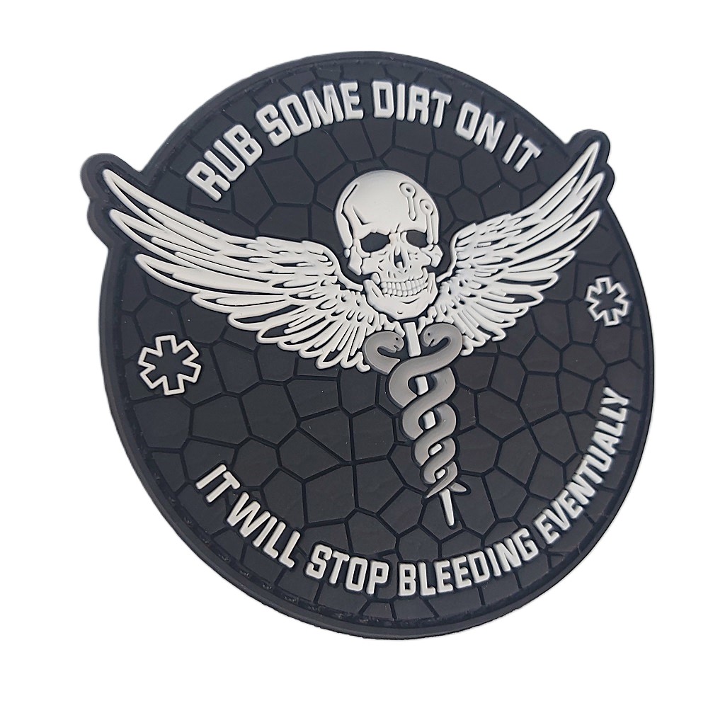 STOP BLEEDING PVC PATCH BLACK - immagine 2