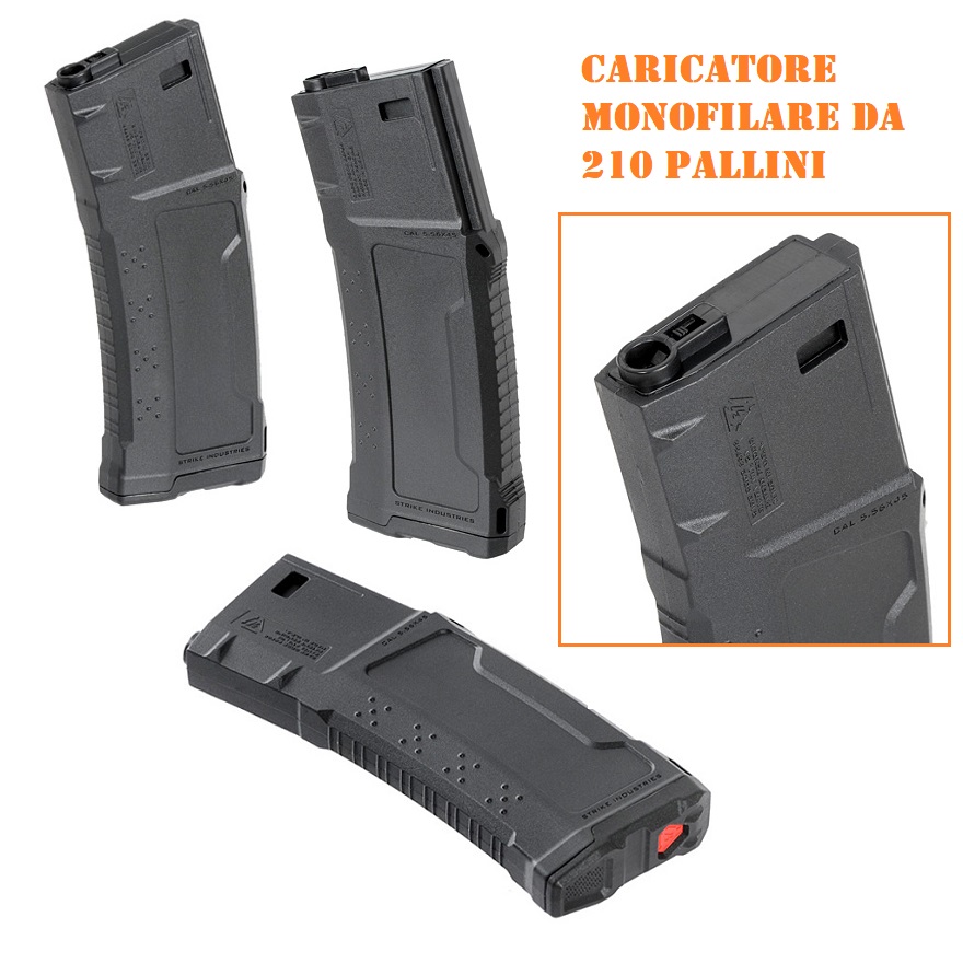 Strike Caricatore Monofilare in polimero da 210 pallini  per M4 e AR15 (FBP4193)