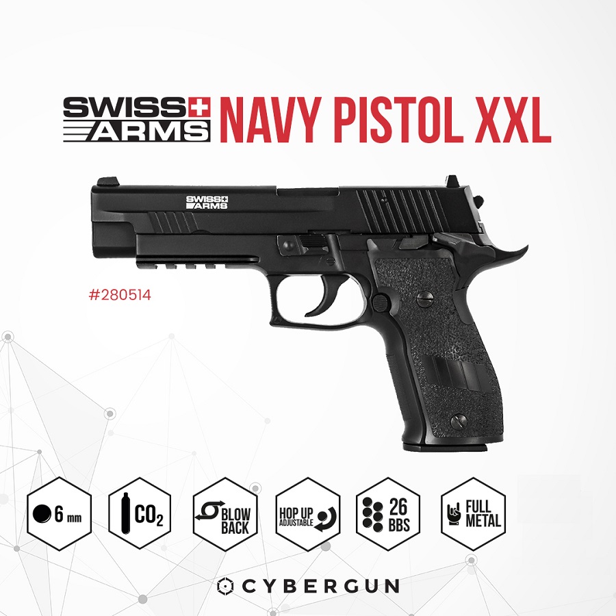 Cybergun/Swiss Arms SIG P226 SA NAVY XXL NERA CO2