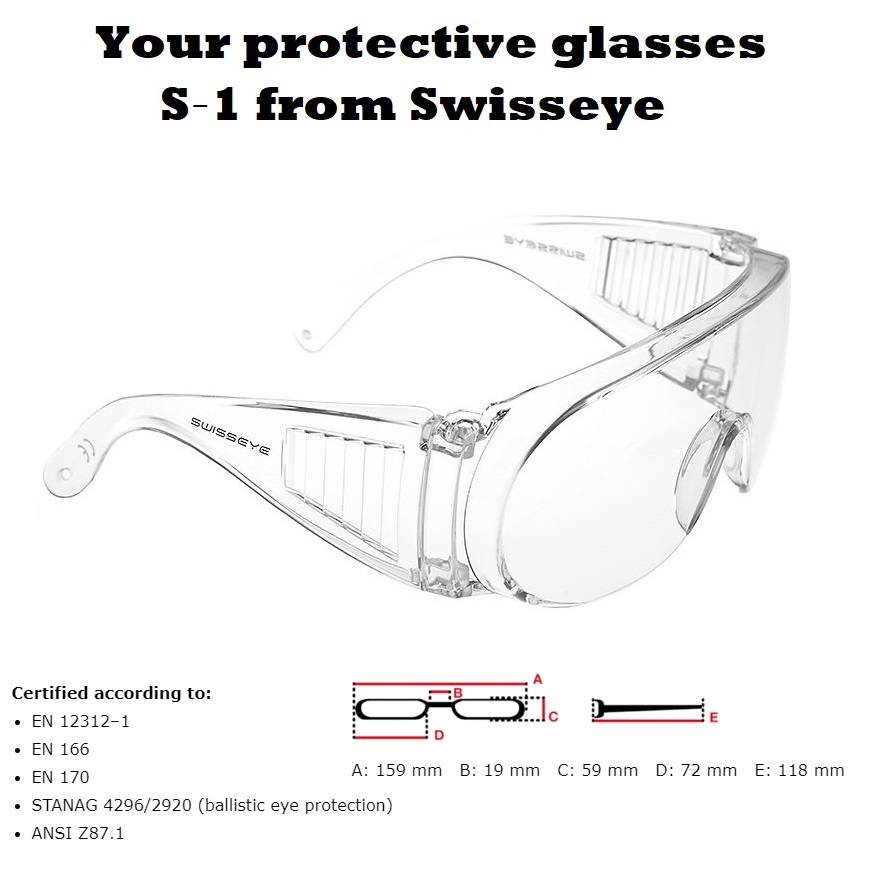 SWISSEYE S-1 Protective Glasses - occhiali protettivi trasparenti