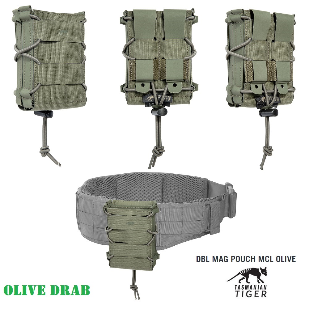 TASMANIAN TIGER DOUBLE MAG POUCH MCL OLIVE DRAB (7102)