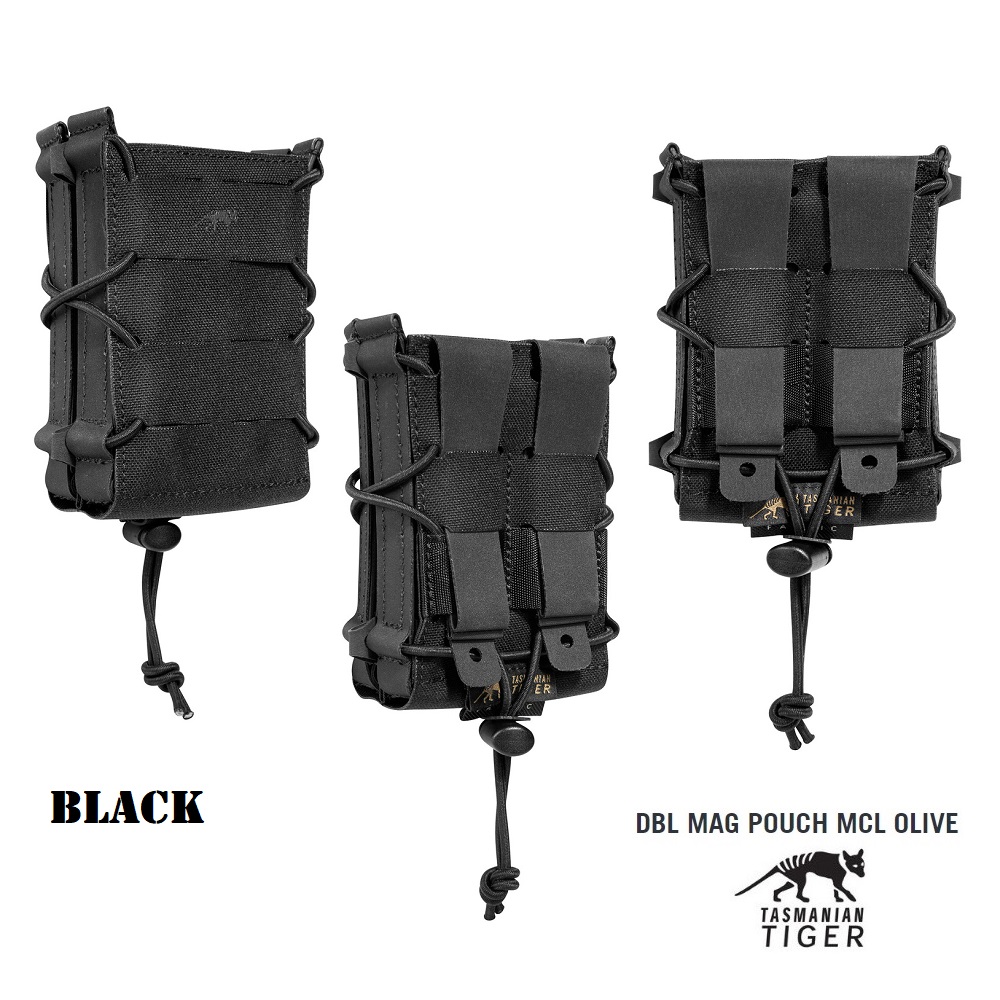 TASMANIAN TIGER DOUBLE MAG POUCH MCL BLACK (7102)