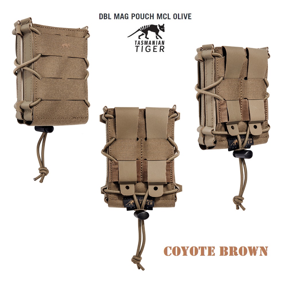 TASMANIAN TIGER DOUBLE MAG POUCH MCL COYOTE BROWN (7102)